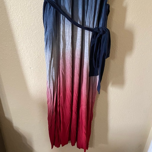 Lane Bryant Red, White & Blue Maxi Dress Size 22/24 - Picture 4 of 5